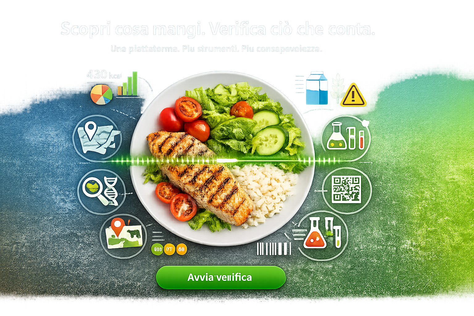 VerificaOra analizza piatti, prodotti alimentari, ingredienti, calorie, allergeni, origine ed etichette
